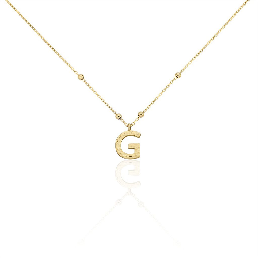 Collier Plaqué Or Jaune Lettra