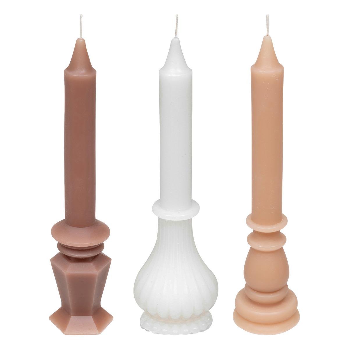 COFFRET 3 BOUGIES LITTLE COTTAGE ROSE