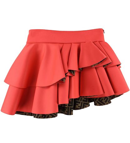 Fendi Rock - Neopren - Rot/Braun m. Allover Logo