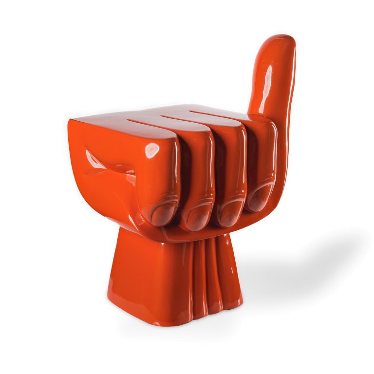 POLSPOTTEN Chair Fist stoel wit