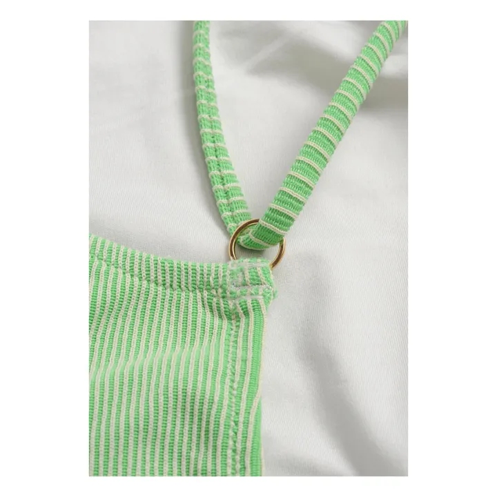 Icone Maillot 1 Pièce Nino Rayures | Vert prairie