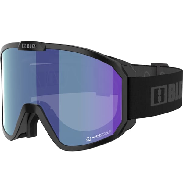 Masque de ski BLIZ RAVE MATTE BLACK W GREY LOGO / ORANGE W BLUE MULTI