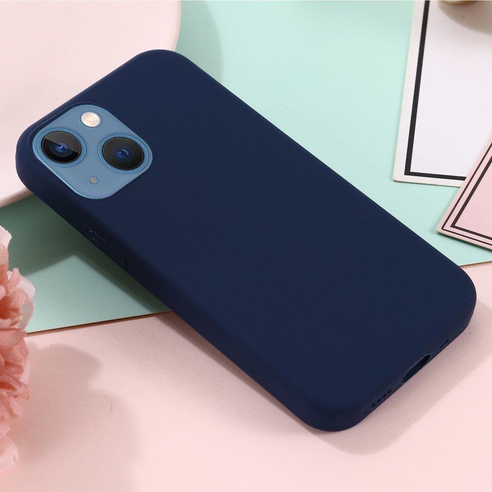 iPhone 13 Mini MagSafe Silikon Case Hülle - Dunkelblau