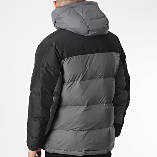 Doudoune Capuche 23107B Gris Anthracite Noir