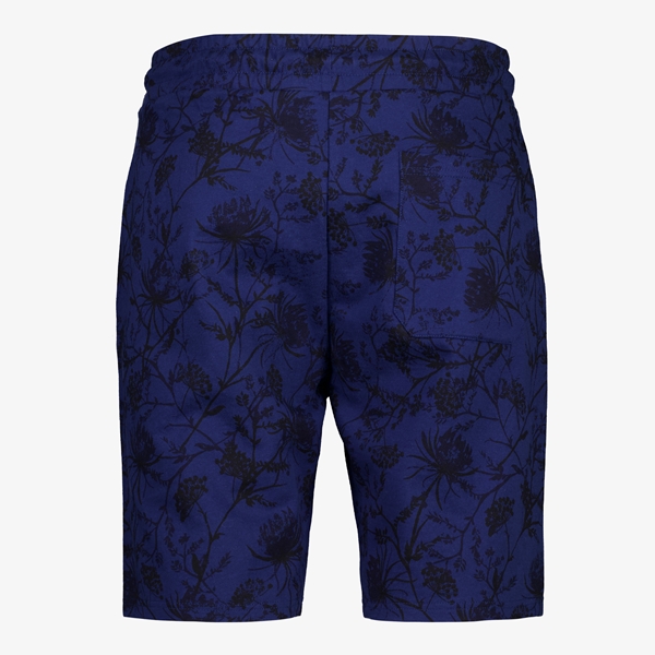 Unsigned heren sweatshort blauw met bloemenprint