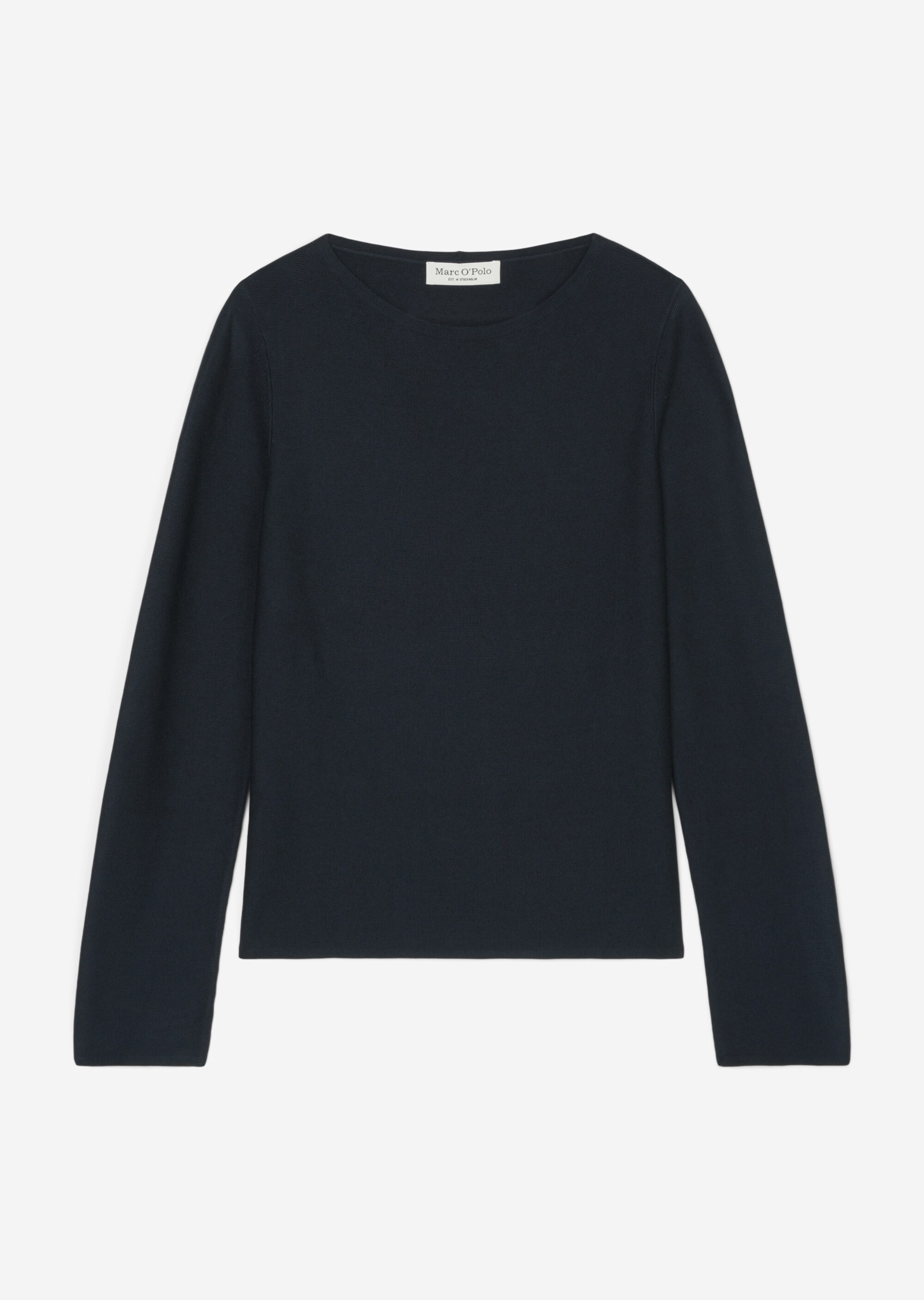 Rundhals-Strickpullover regularmit feinen linken Maschen