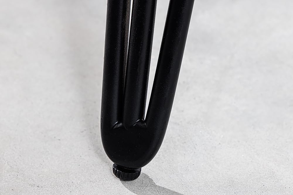 Riess Ambiente Runder Esstisch Scorpion 120cm grau Mango Massivholz Schwarze Metallbeine Hairpin Legs, stylischer Esstisch für Dein Esszimmer
