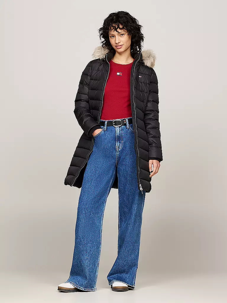 TOMMY JEANS Daunenmantel  schwarz