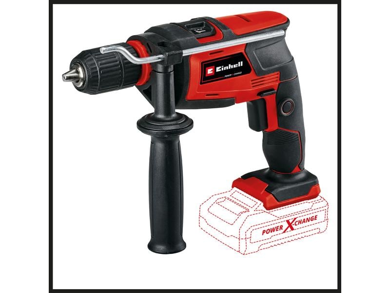 Einhell Akku-Schlagbohrmaschine TC-ID 18 Solo Akku-Schlagbohrmaschine mit Zusatzhandgriff