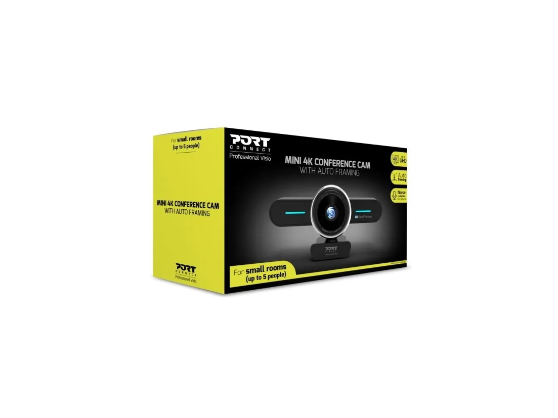 PORT Connect - Konferencekamera - farve - 8,3 MP - 3840 x 2160 - 4K - USB-C - MJPEG, YUV - DC 5 V