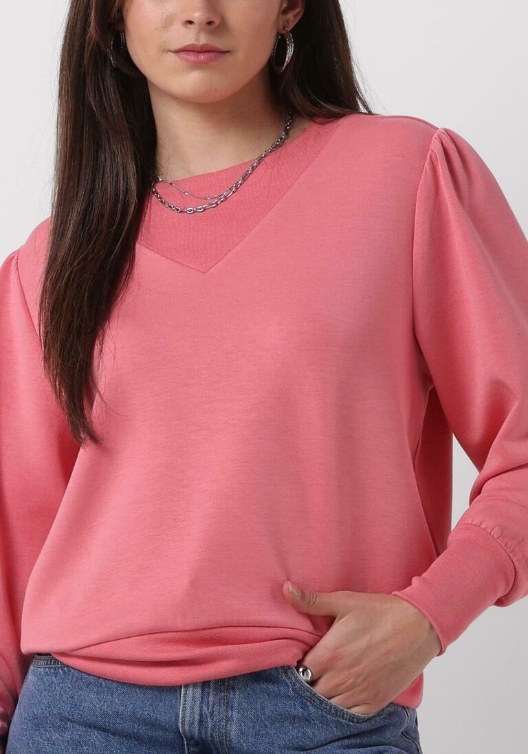 SCOTCH & SODA perzik scotch & soda trui ruched yoke seam modal sweatshirt
