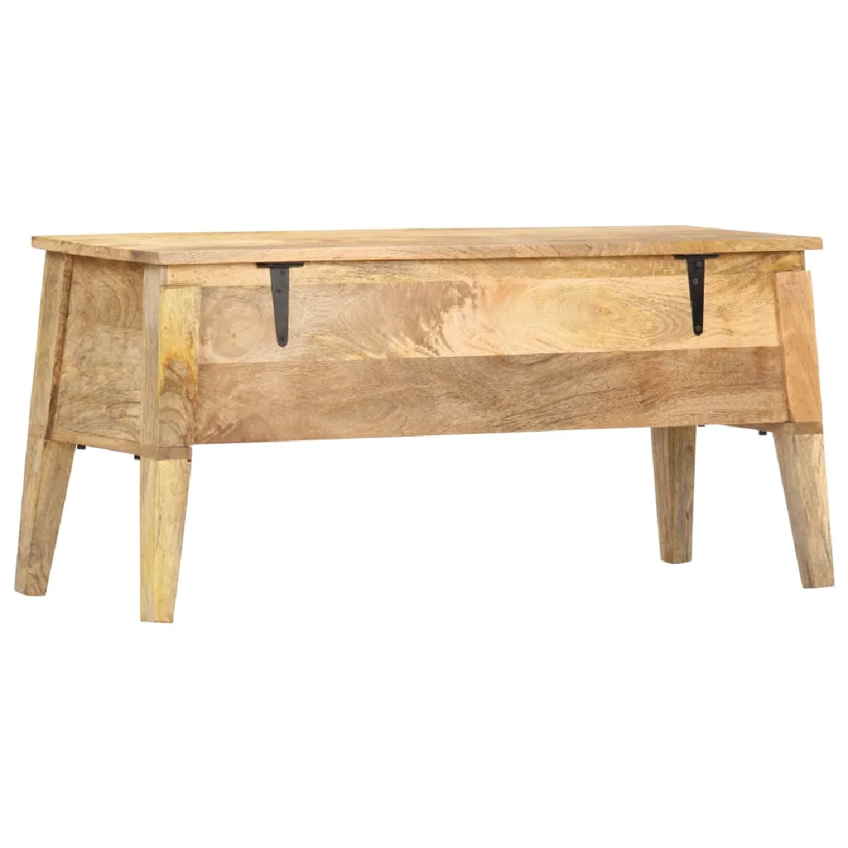 vidaXL Coffre de rangement Bois de manguier 99x35x48