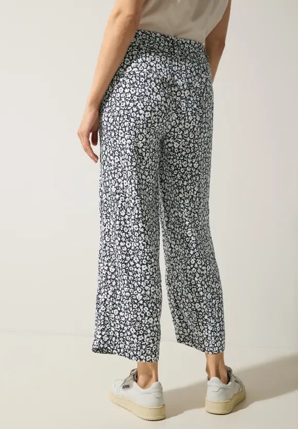 Viskose Casual Fit 7/8 Hose - cool vintage green
