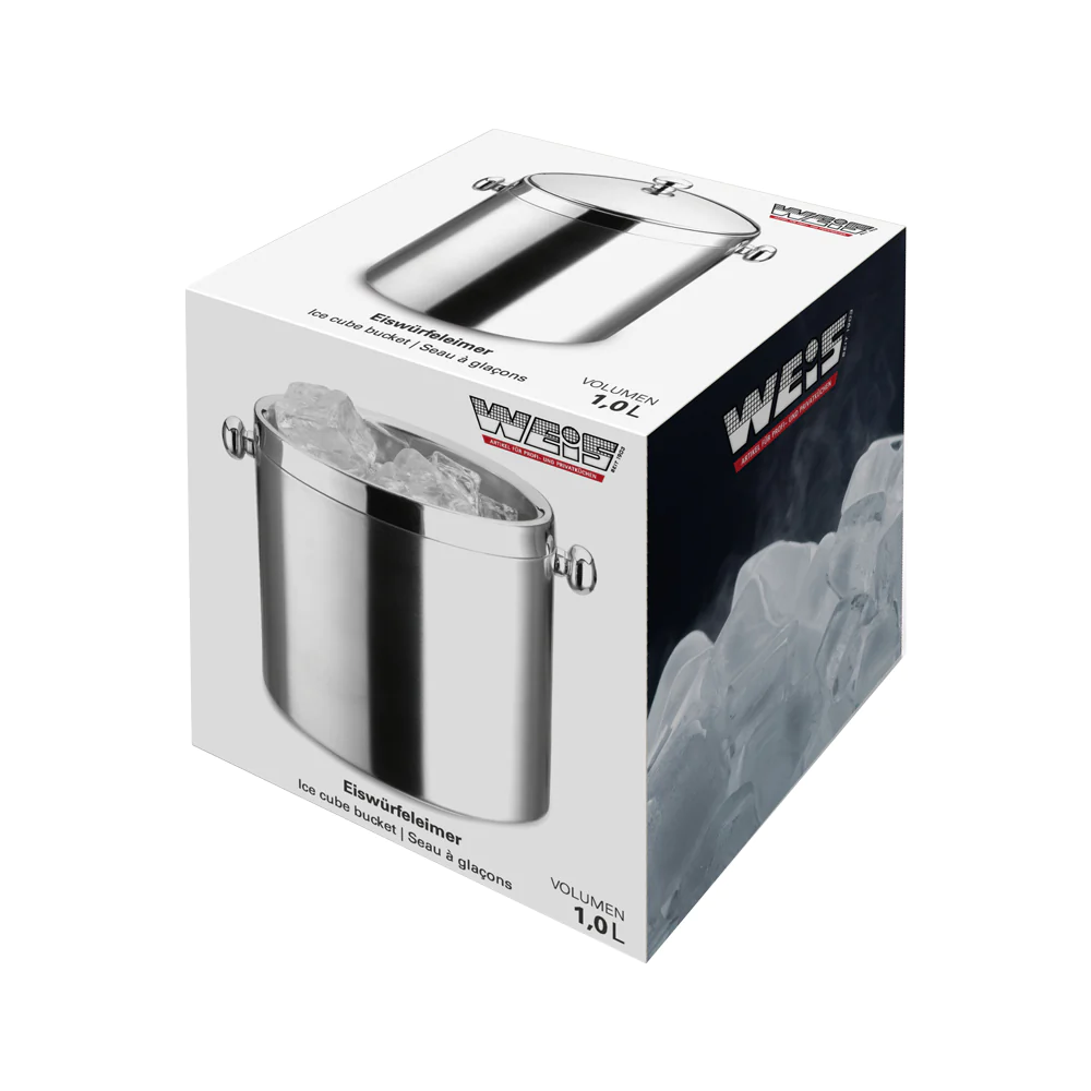 Seau à glaçons 1 l et pince Weis