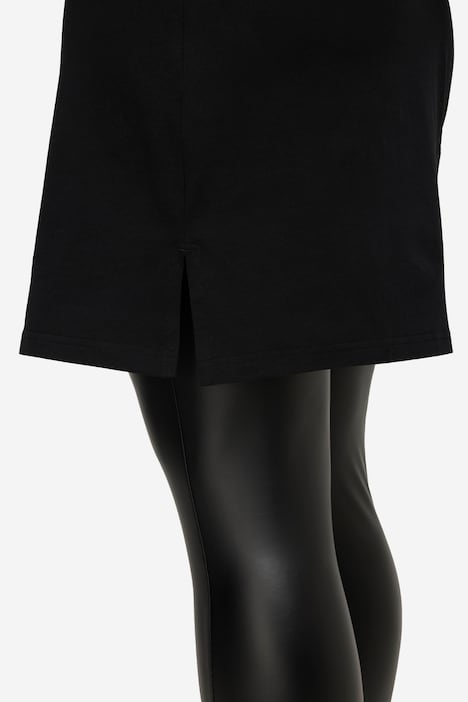 Longshirt, oversized, Rundhals, Halbarm