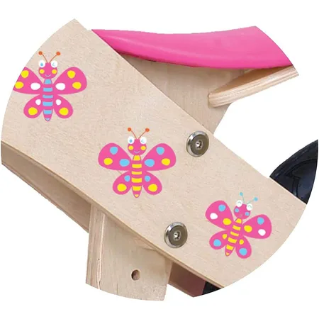 Siva Kinder Laufrad Holz Woody Butterfly Bike, Rosa