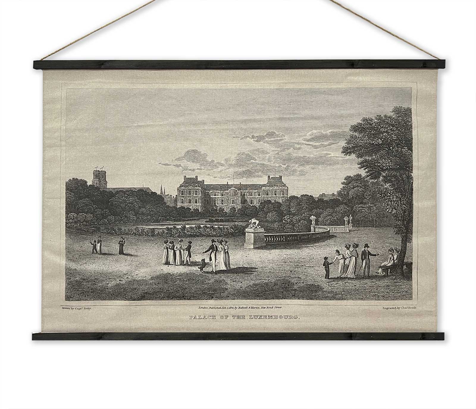 Rollbild 'Luxembourg Palace', B 125 cm, H 86 cm von fischer's lagerhaus