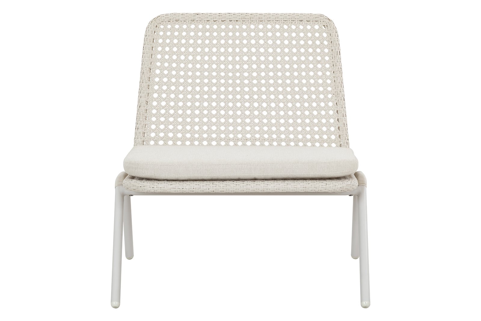 Greta loungestol med pute Galvanisert stål, lakkert beige