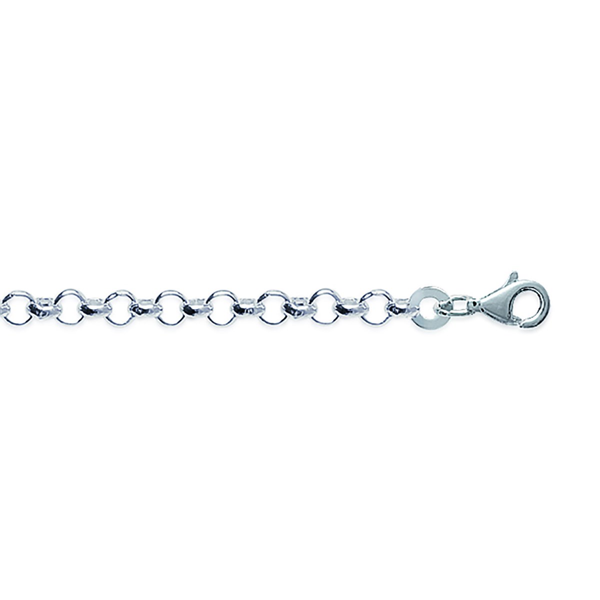 Chaine Brillaxis en argent maille jaseron