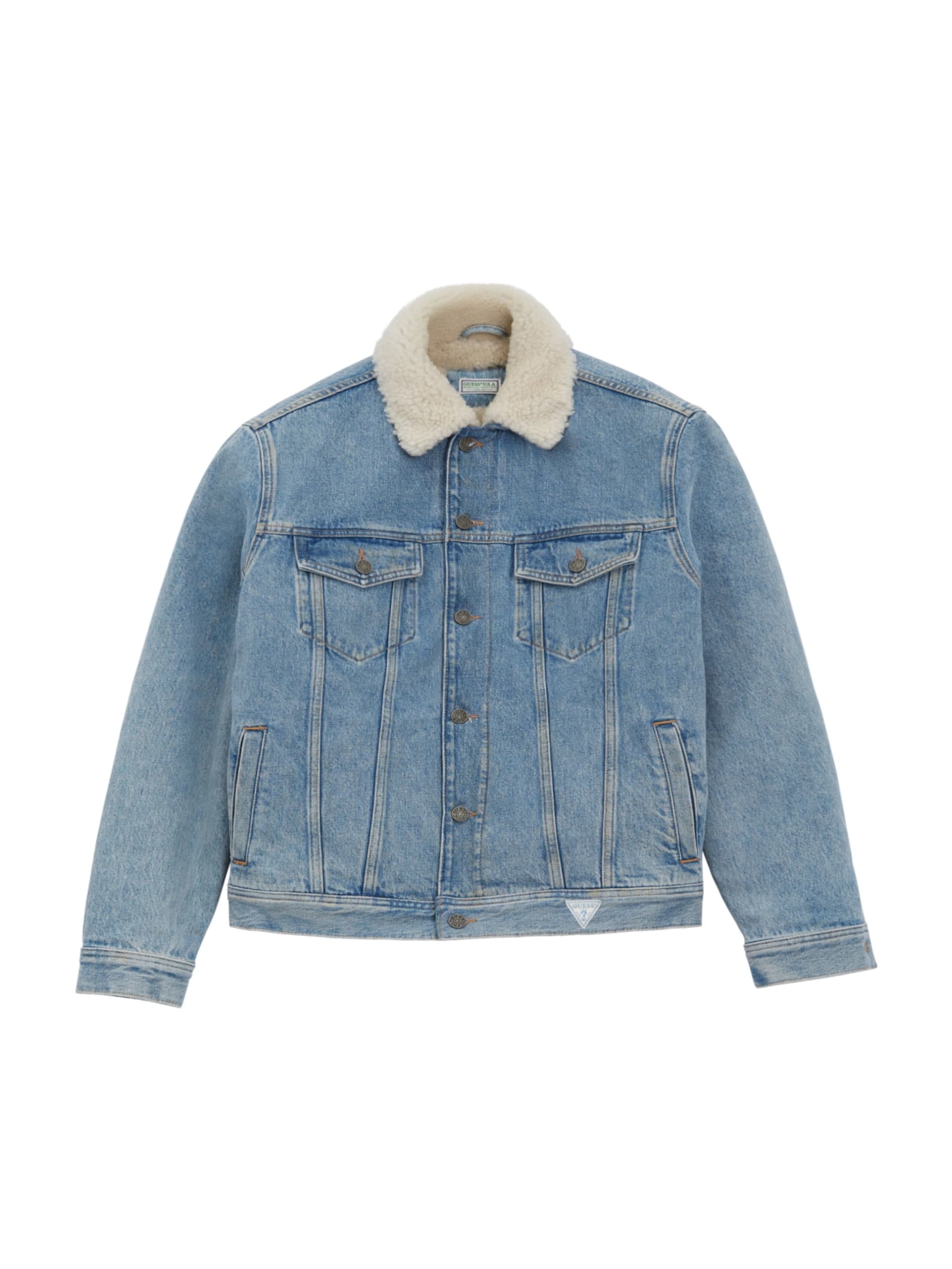 Jaqueta Sherpa de Jeans Azul