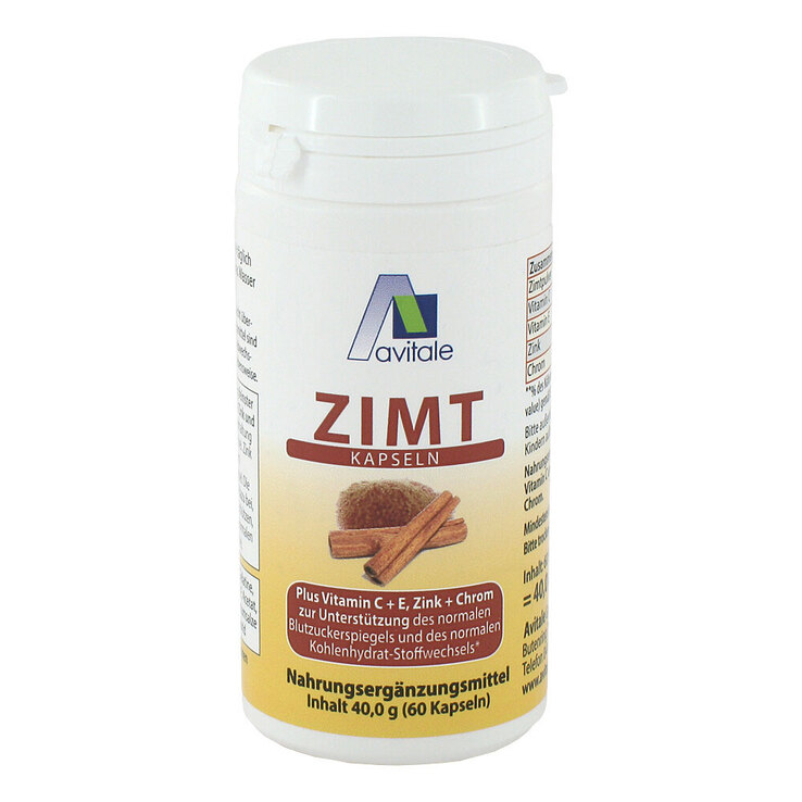 Zimt Kapseln 500 mg + Vitami, 60 St