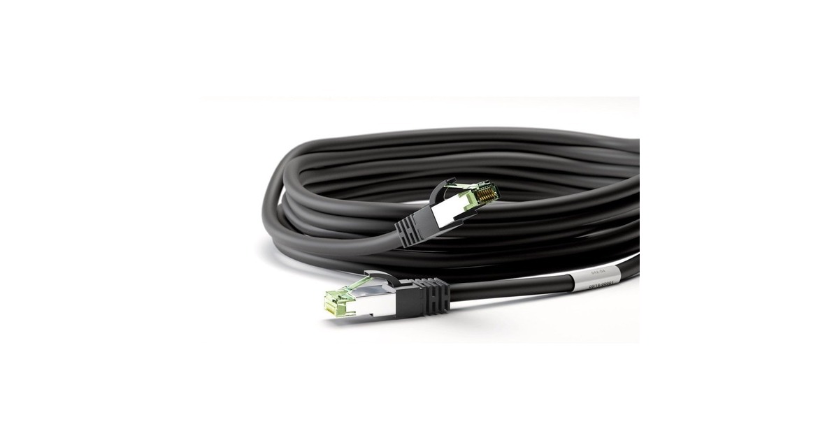 goobayPatchkabel Cat.8.1 S/FTP  (Zwart, 0,5 meter)
