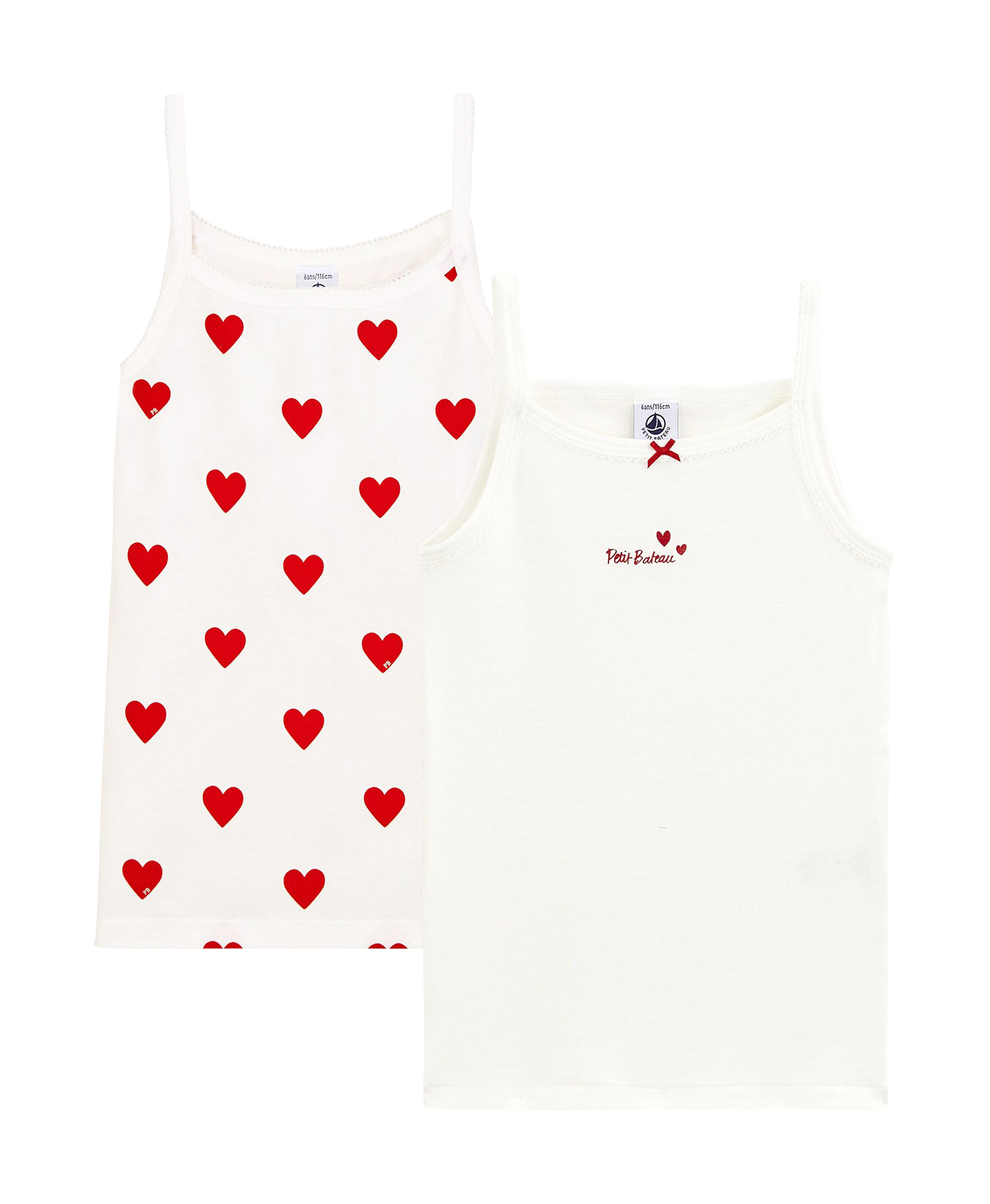 Lot de 2 tops en coton bio | Multicolore