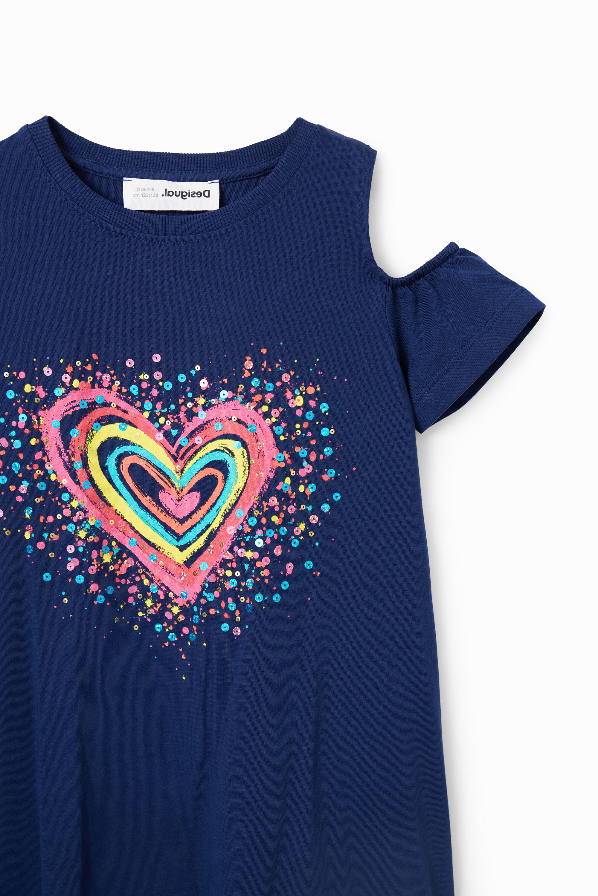 Robe t-shirt découpes cœur