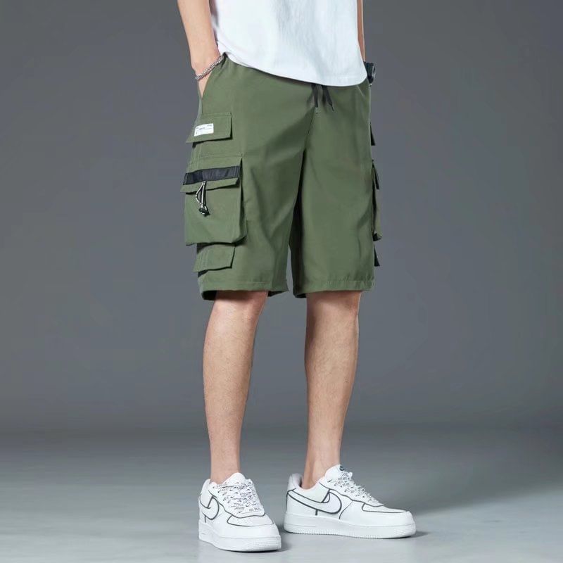 Craltuxe - Cargoshorts met trekkoord en letterprint