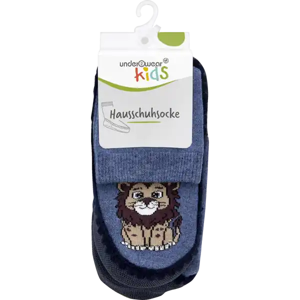 Kinder Hausschuhsocke Löwe 25 / 26