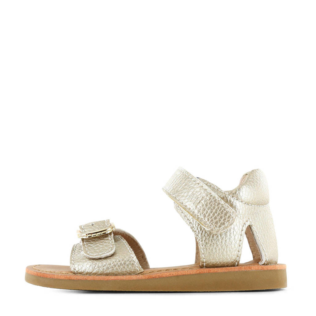 Shoesme leren sandalen goud metallic