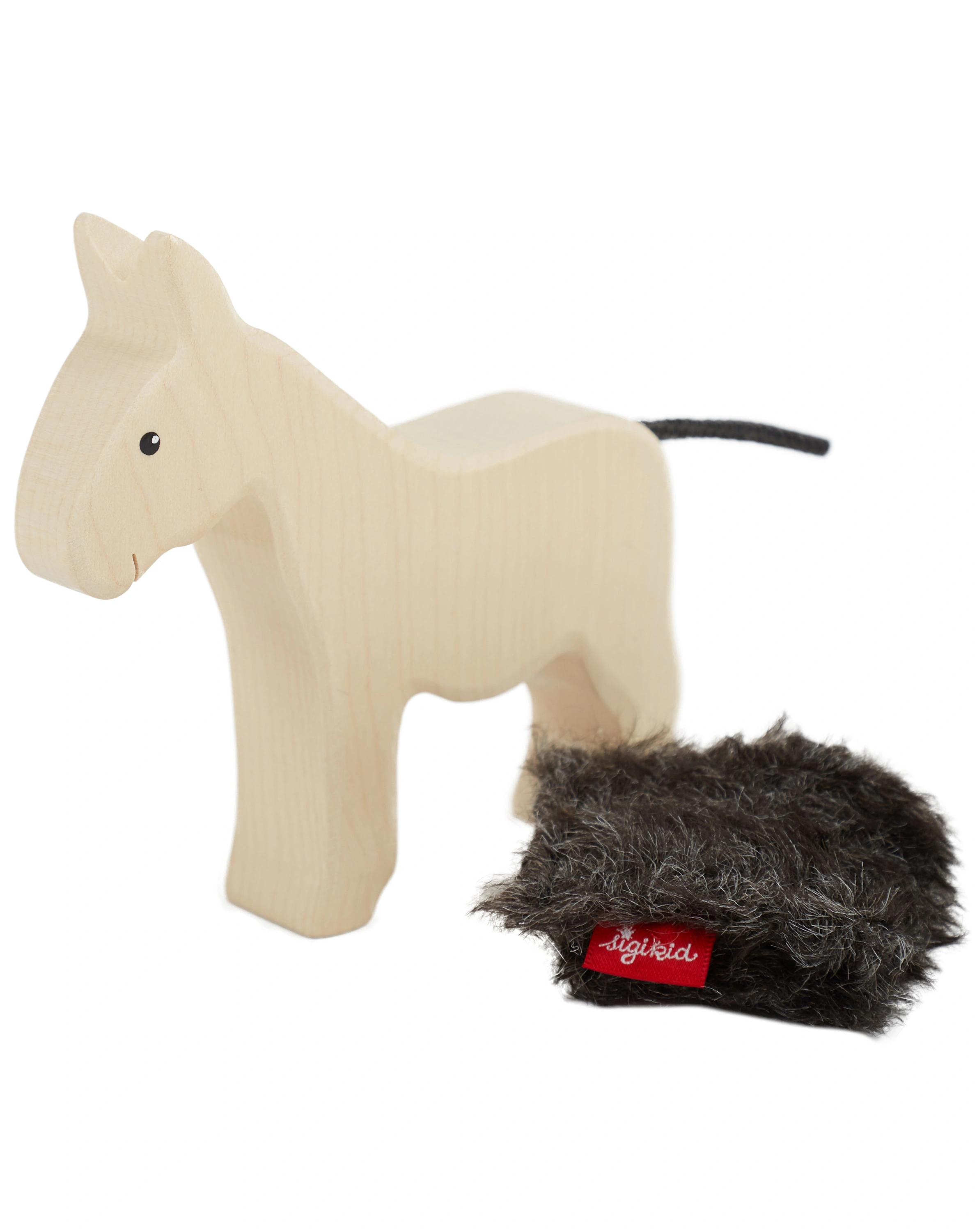 Holz-Spielfigur CUDLY WUDLY - ESEL in natur/dunkelbraun