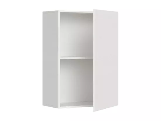 Lit escamotable horizontal blanc Bounto 85x185 avec rangement et bibliothèque composition D-1 matelas 85x185