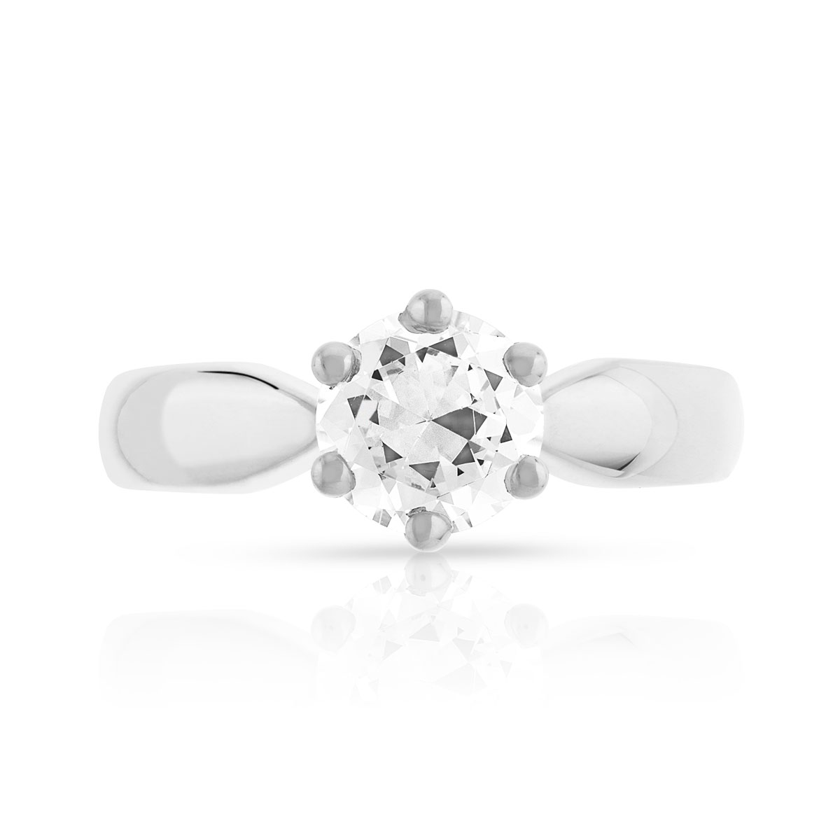 Bague solitaire or 750 diamant 1 carat
