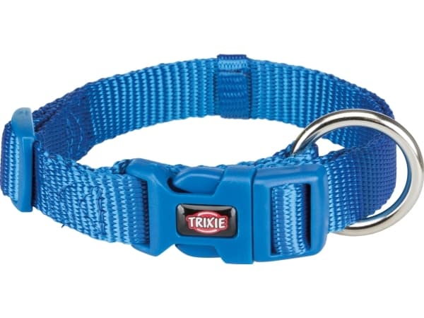 Trixie Premium Halsb., L-XL: 40 - 65 cm/25 mm, blå