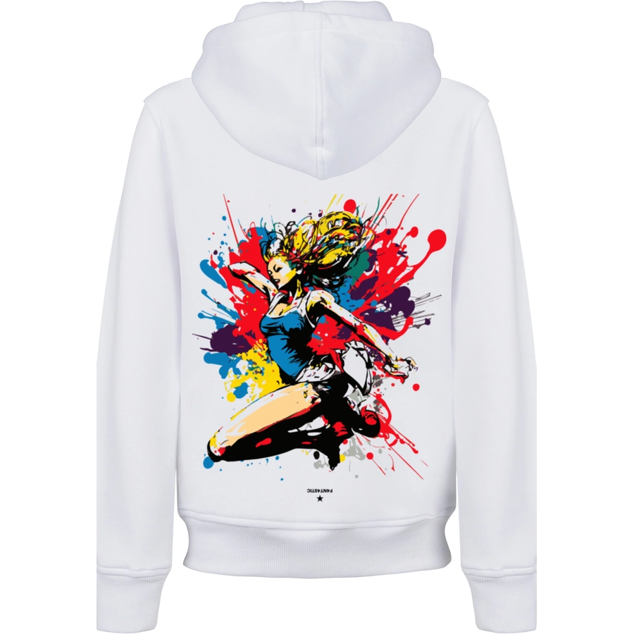 F4NT4STIC Hoodie Tänzerin bunt weiß