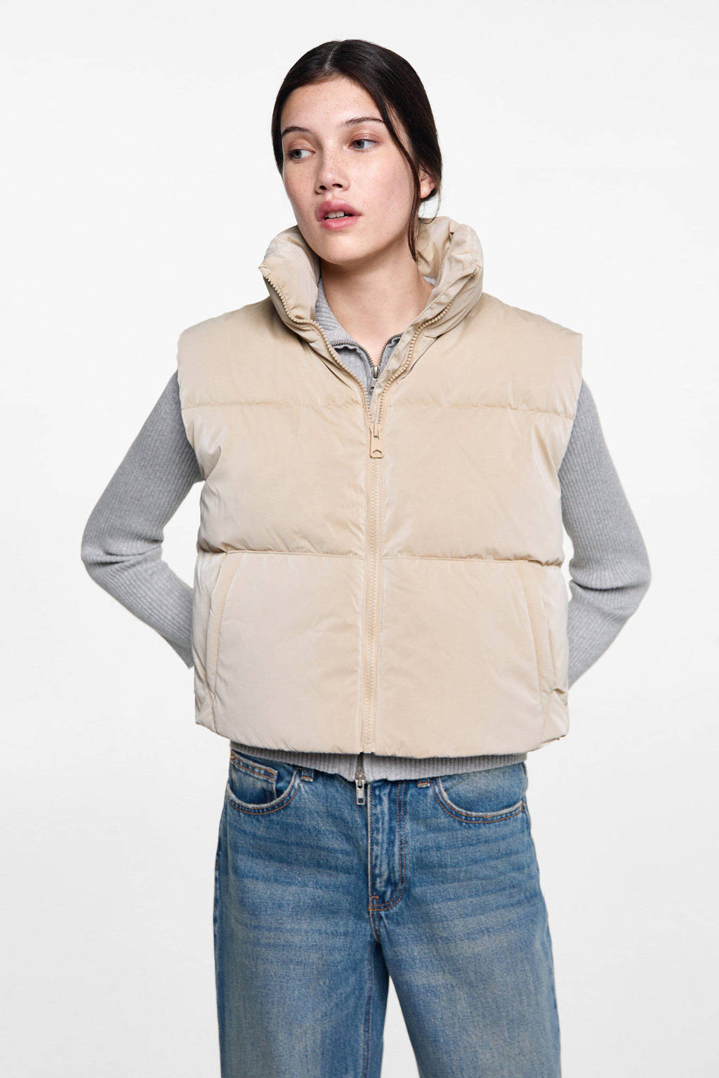 MANGO TEEN bodywarmer lichtbeige