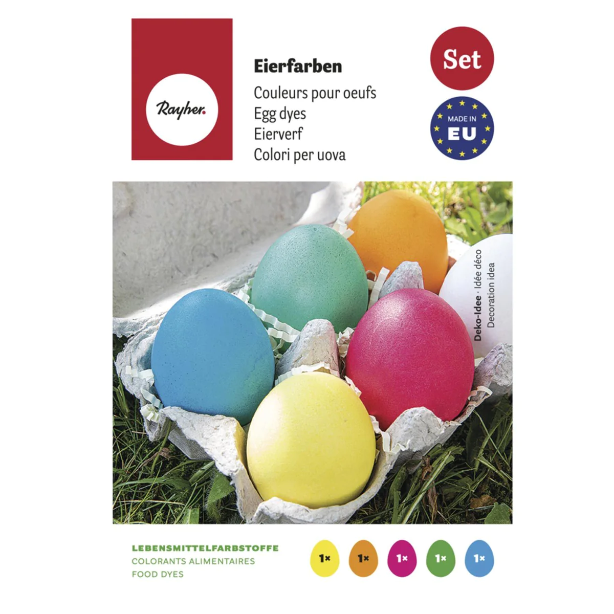 Kit 5 colorants pour oeufs de Pâques Rayher