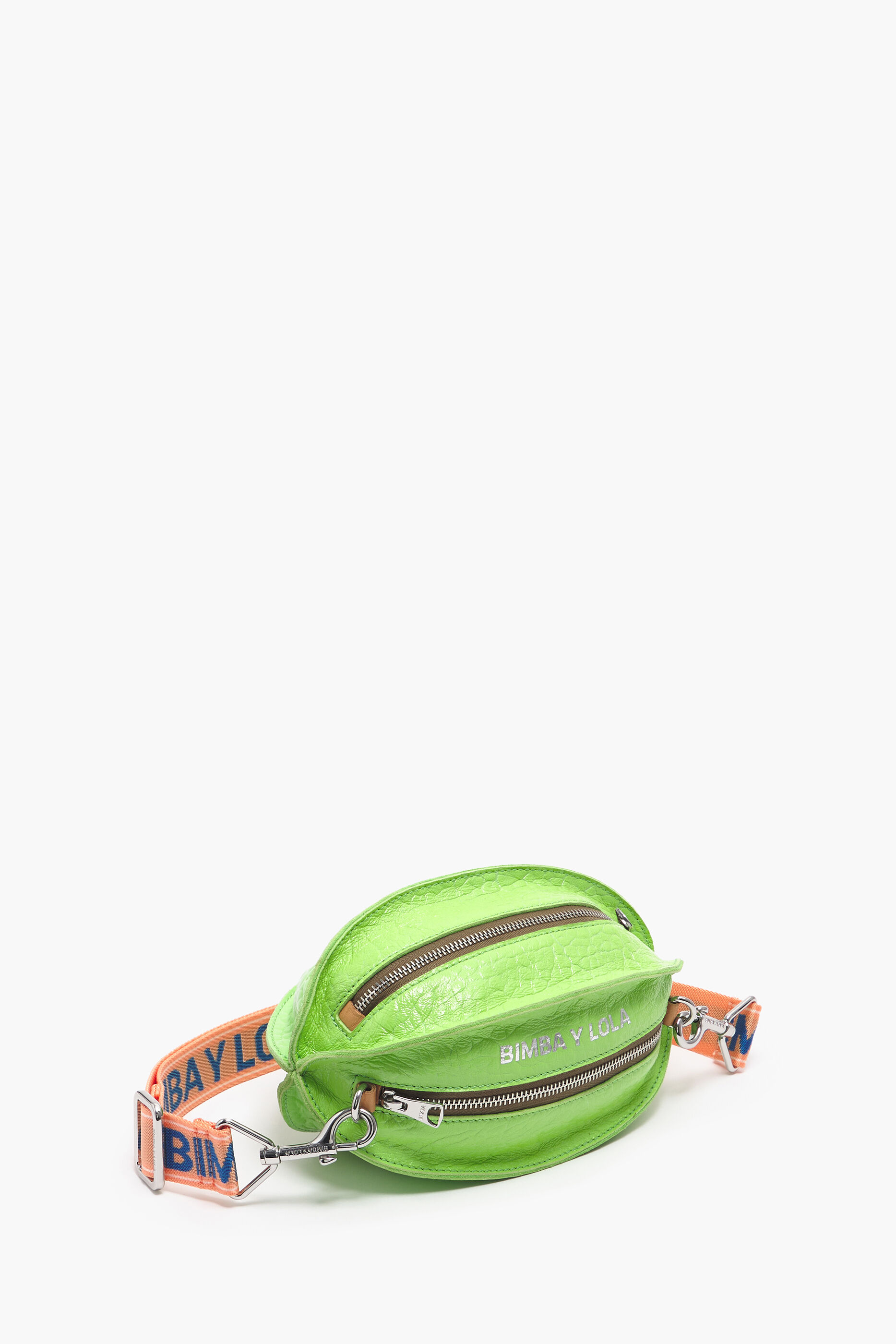 Bolsa Ball Bag S em couro verde neon