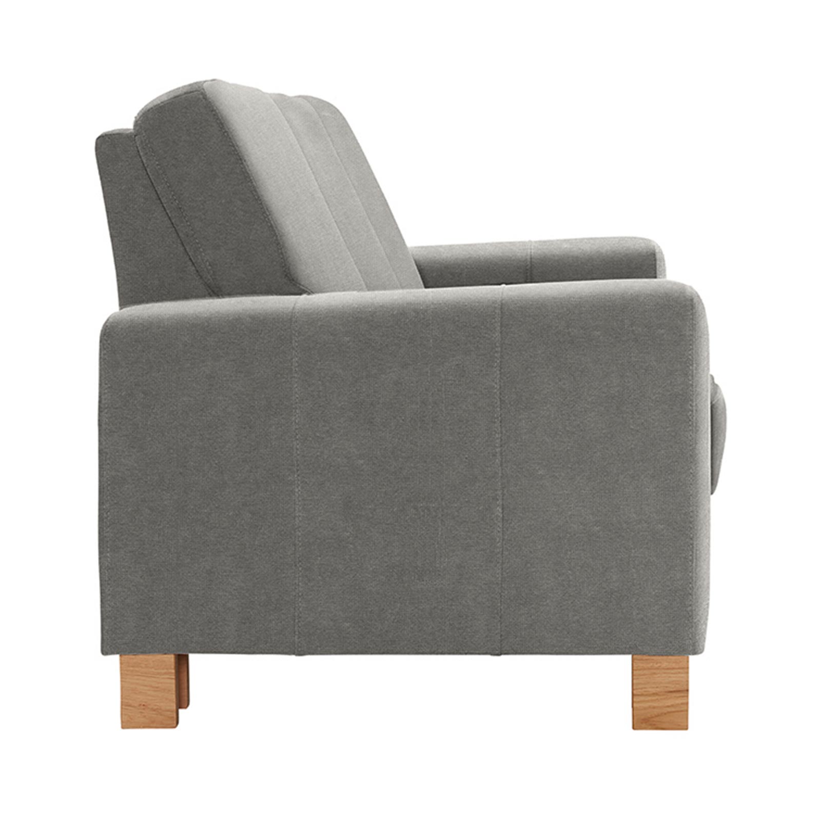 polsterpower 3-Sitzer-Sofa - Belle silver - Basismodell