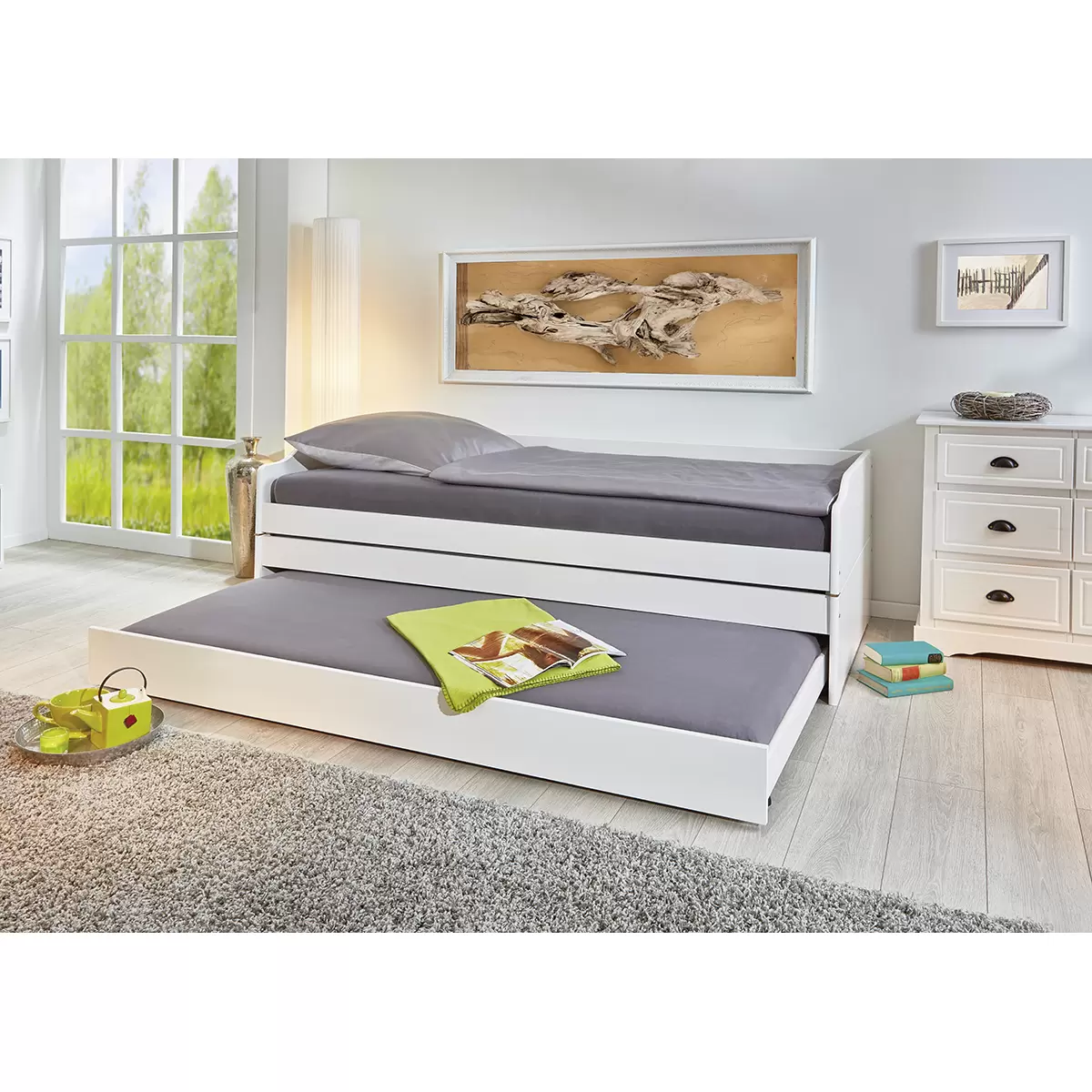 Funktionsbett Lotar 90x200 weiss