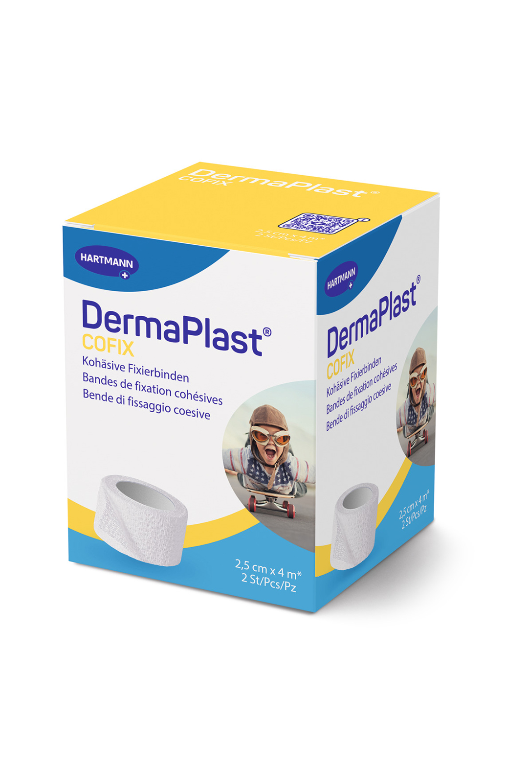 DERMAPLAST CoFix<br>2 Stück, 2.5cmx4m, weiss