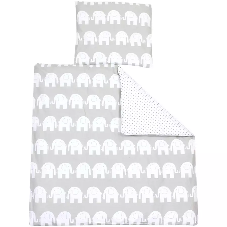 TupTam Unisex Baby Bettwäsche Wiegenset 4-teilig grauweiß