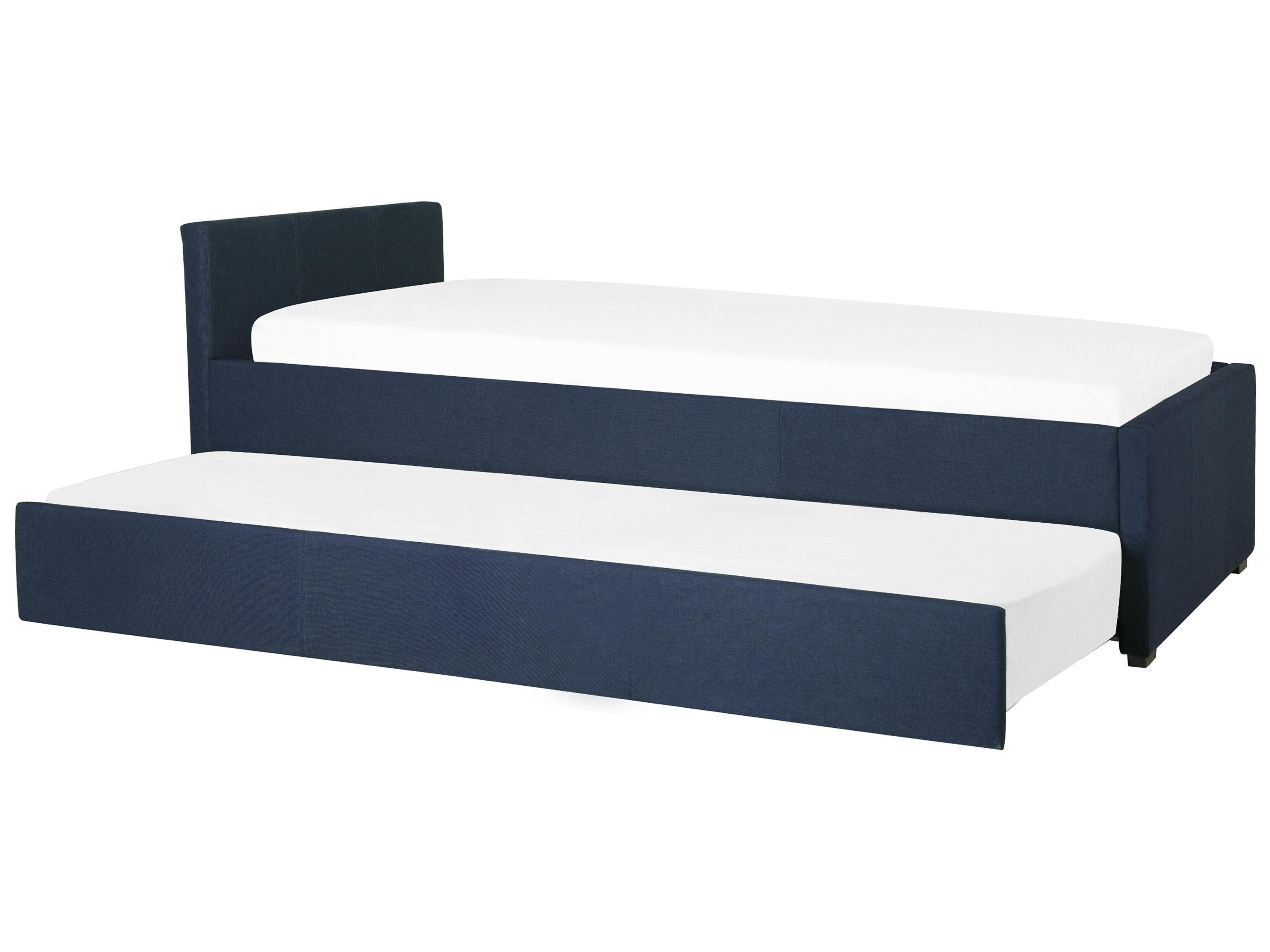 Onderschuifbed Stof MARMANDE 80 x 200 cm Marineblauw
