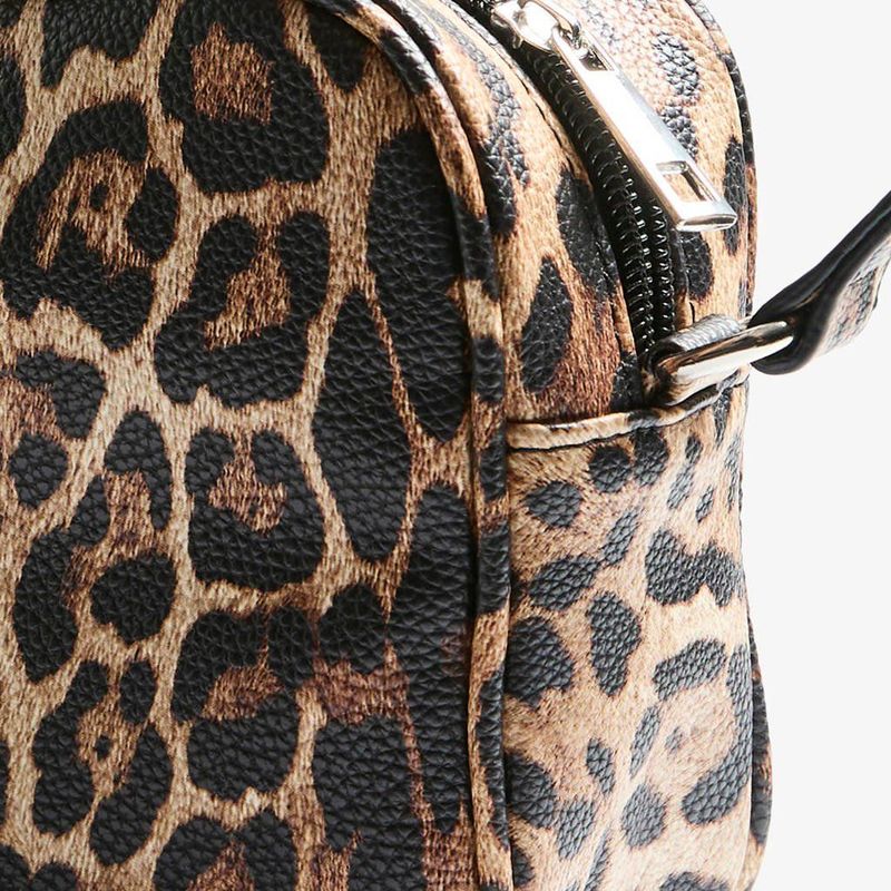 PIECES - PCFANNI - Crossbody Tas - Bruin - Panterprint