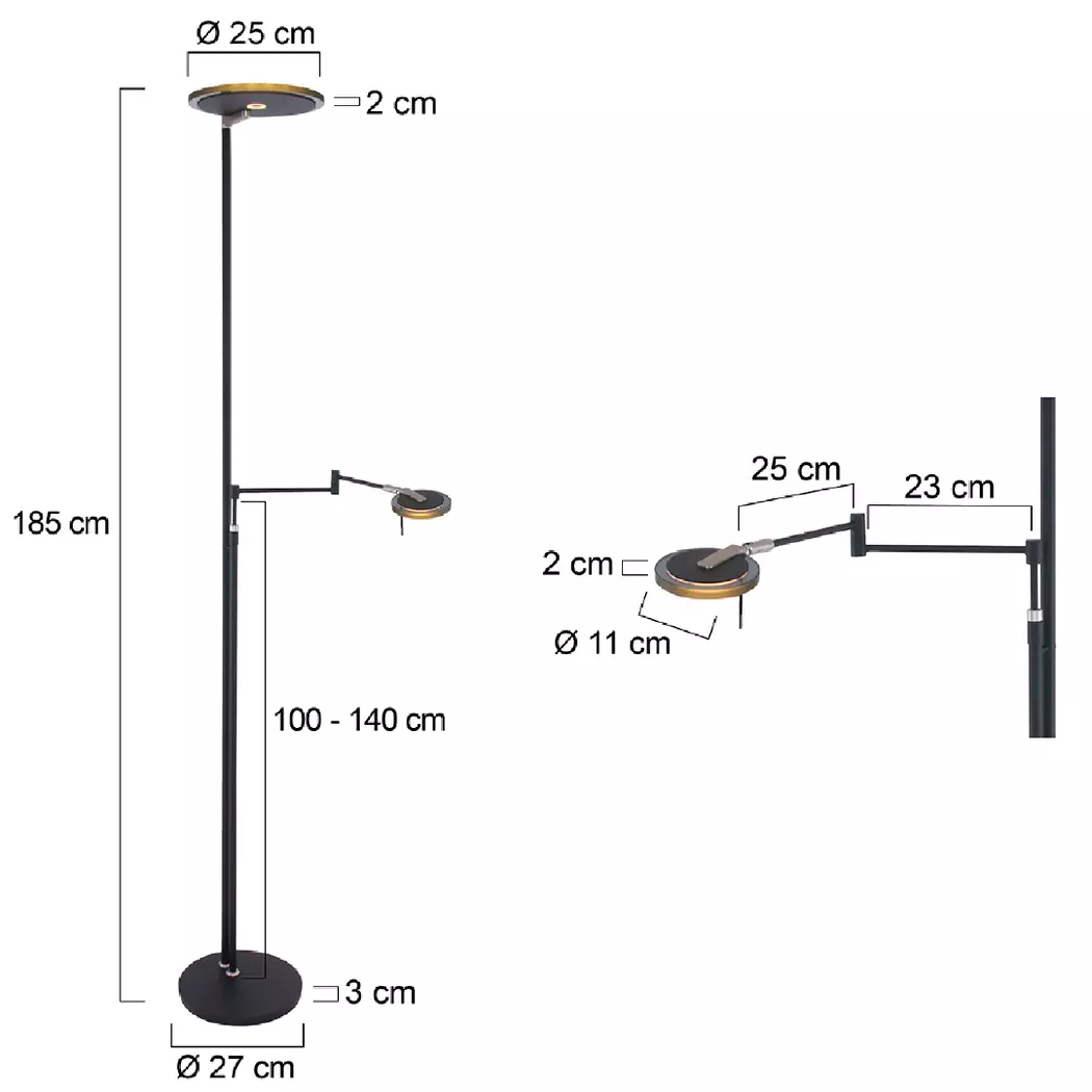 LED-Stehlampe Turound