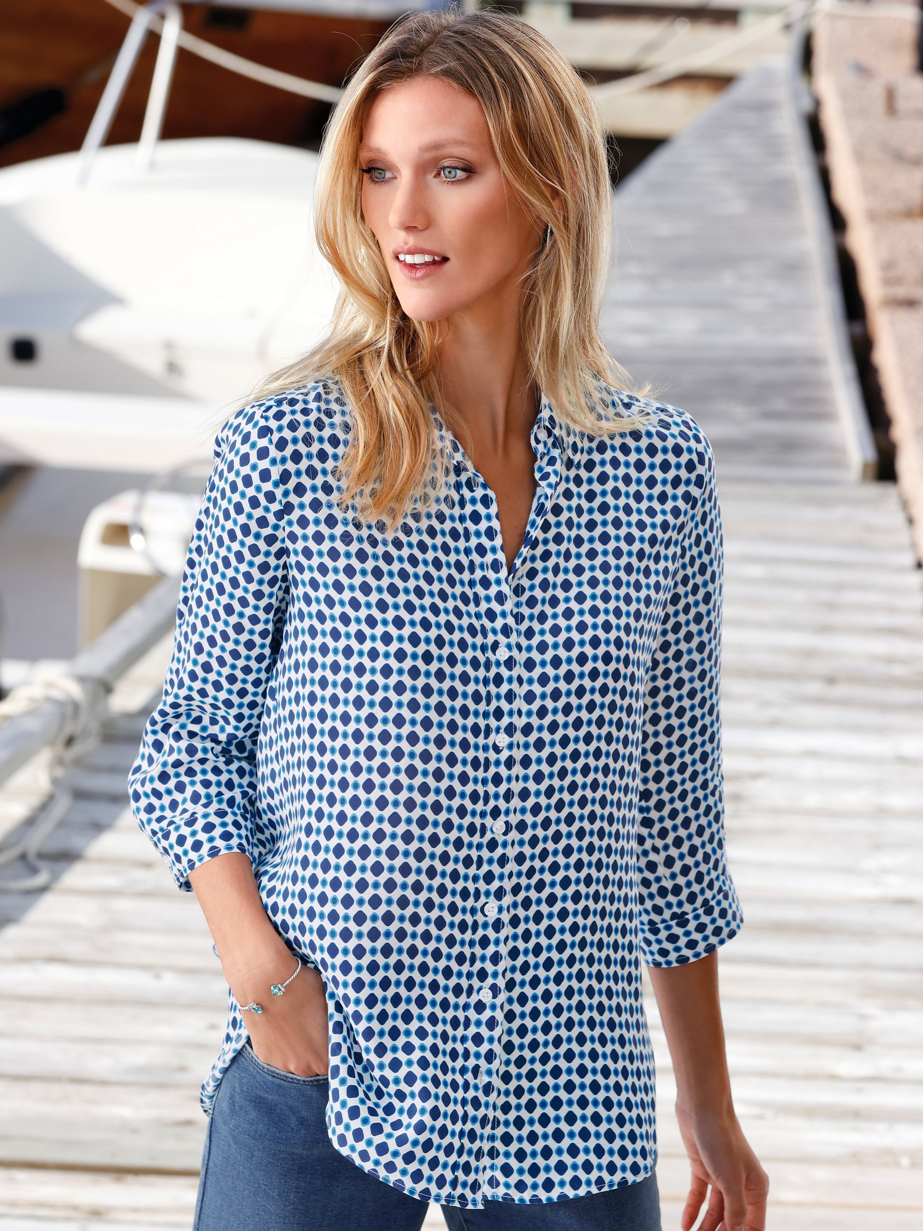 Bluse mit 3/4-Arm