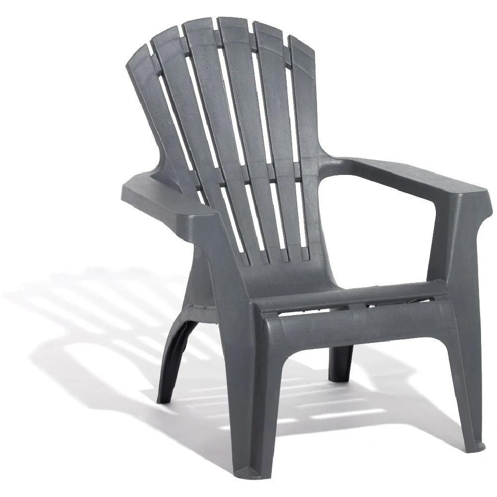 Fauteuil de jardin Relax plastique gris 86x75xH86cm
