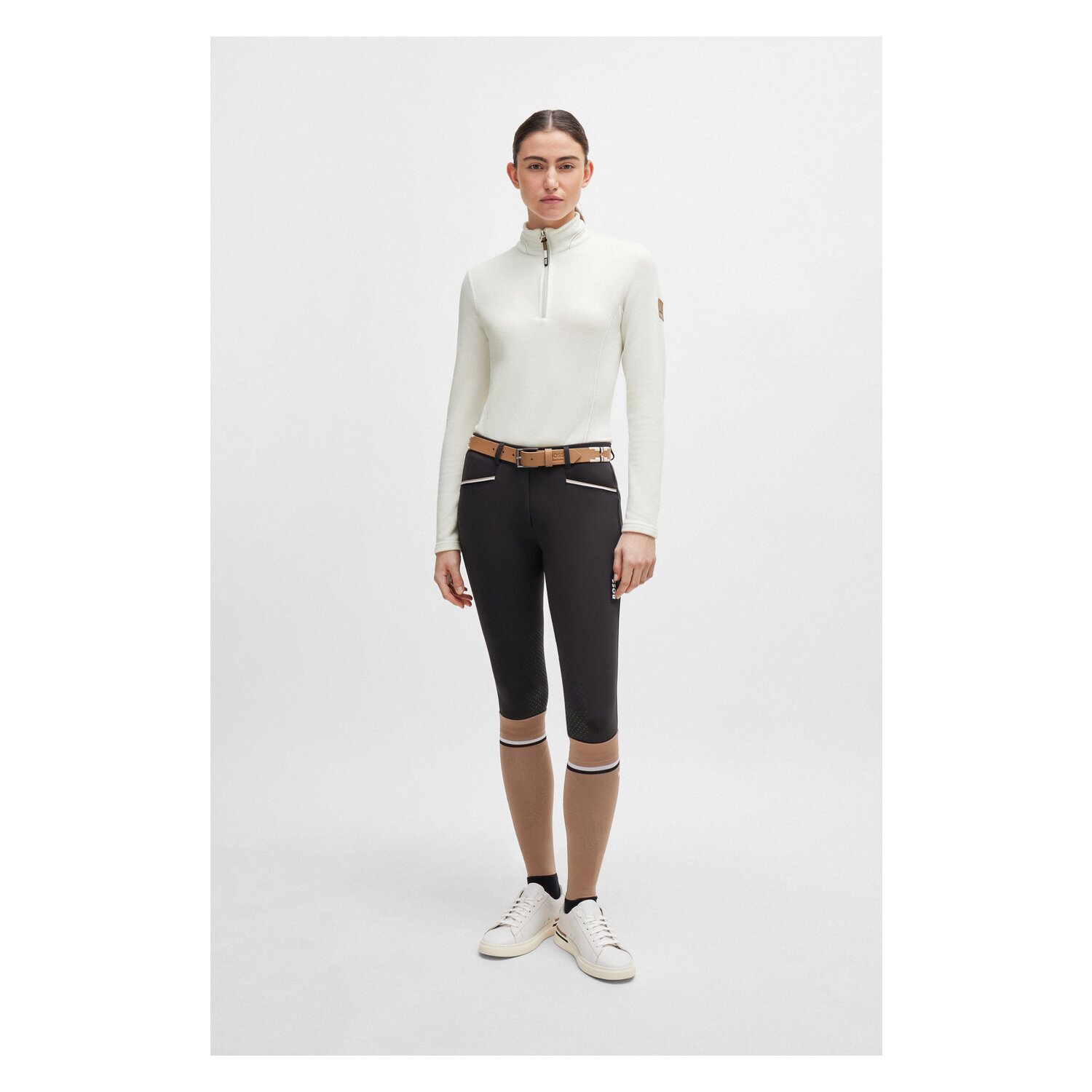 BOSS EQUESTRIAN Fleecepullover Nika  - white