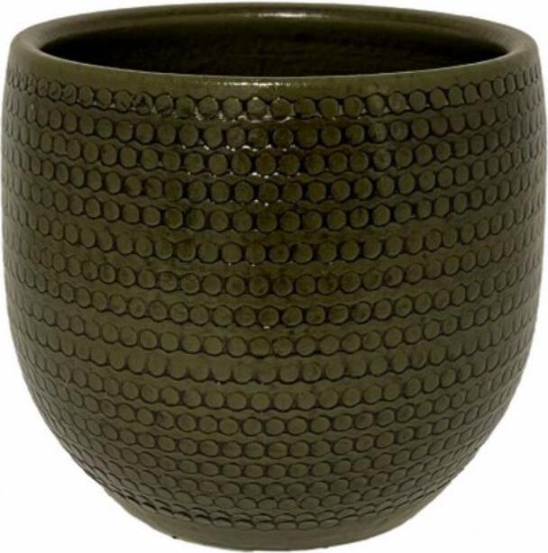 HS bloempot Dallas groen D 33 H 31 cm